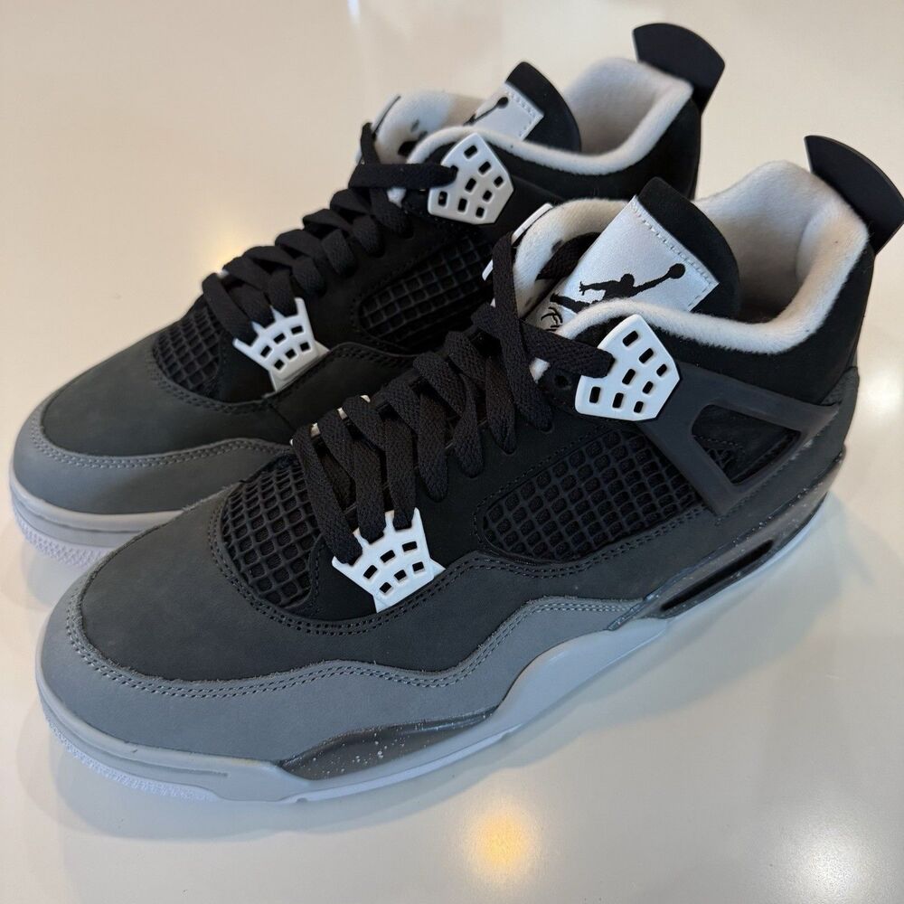 Air Jordan 4 Retro 'Fear' 2024 Size 10 Men Black White Pure Platinum FQ8138-002